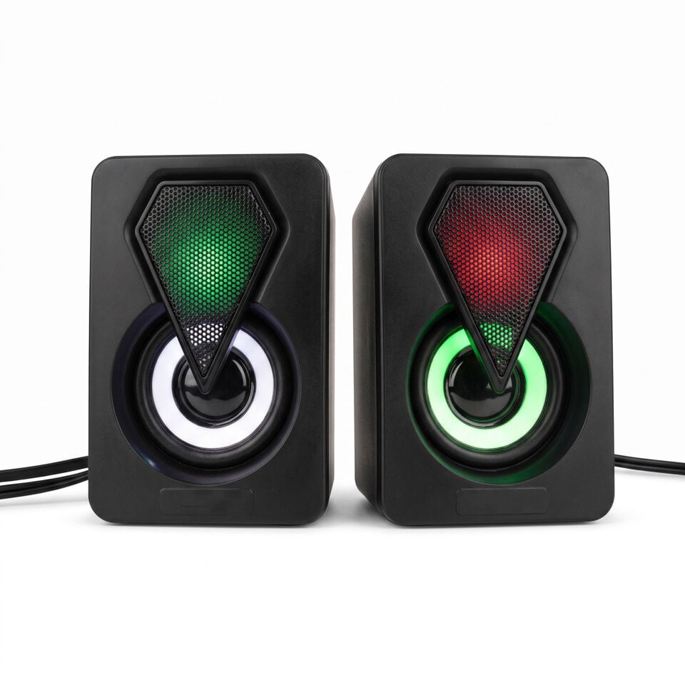 Bugatek BGSPK 1+1 3W RGB Siyah Hoparlör