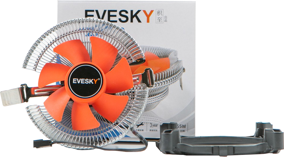 Bugatek Universal Turuncu Fanlı İşlemci Fanı 8CM