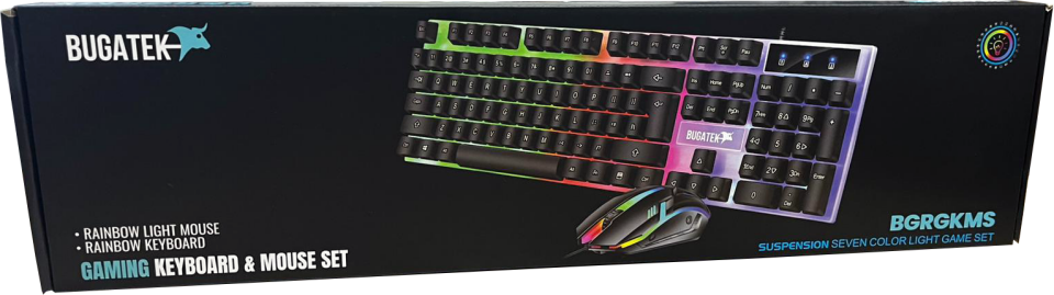 Bugatek BGRGKMS Gaming Aydınlatmalı Klavye + Mouse Q Set