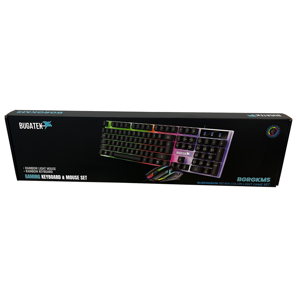 Bugatek BGRGKMS Gaming Aydınlatmalı Klavye + Mouse Q Set
