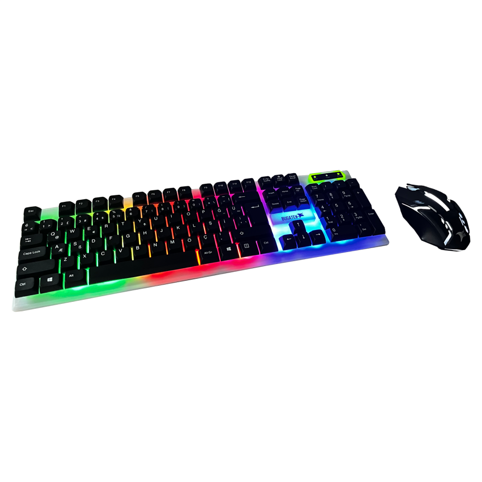 Bugatek BGRGKMS Gaming Aydınlatmalı Klavye + Mouse Q Set