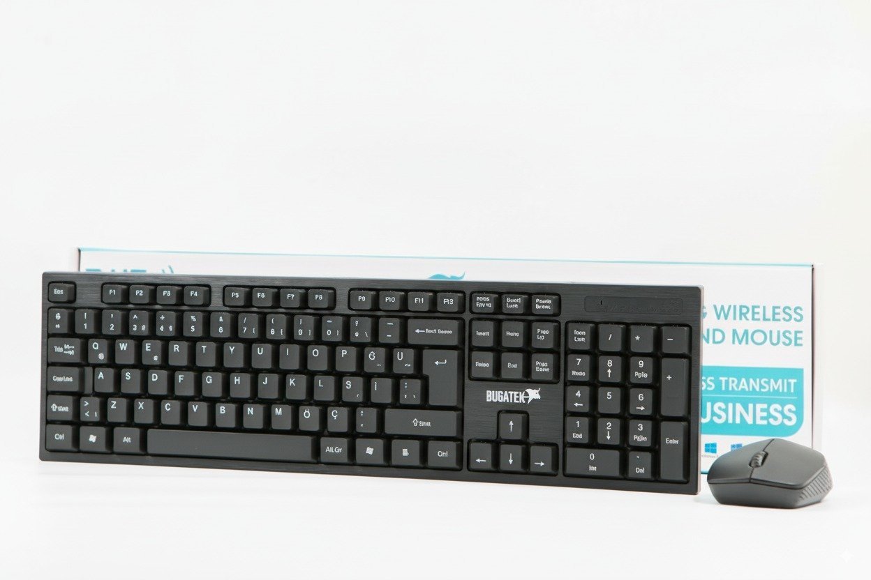 Bugatek BGKMS 2.4Ghz 1600DPI Kablosuz Klavye + Mouse Set