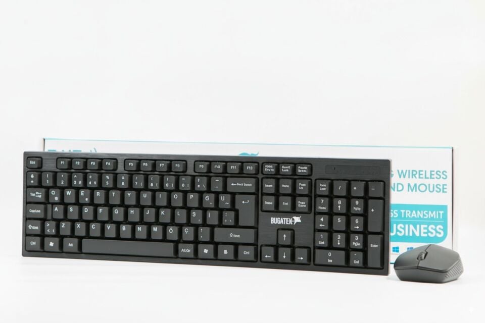 Bugatek BGKMS 2.4Ghz 1600DPI Kablosuz Klavye + Mouse Set
