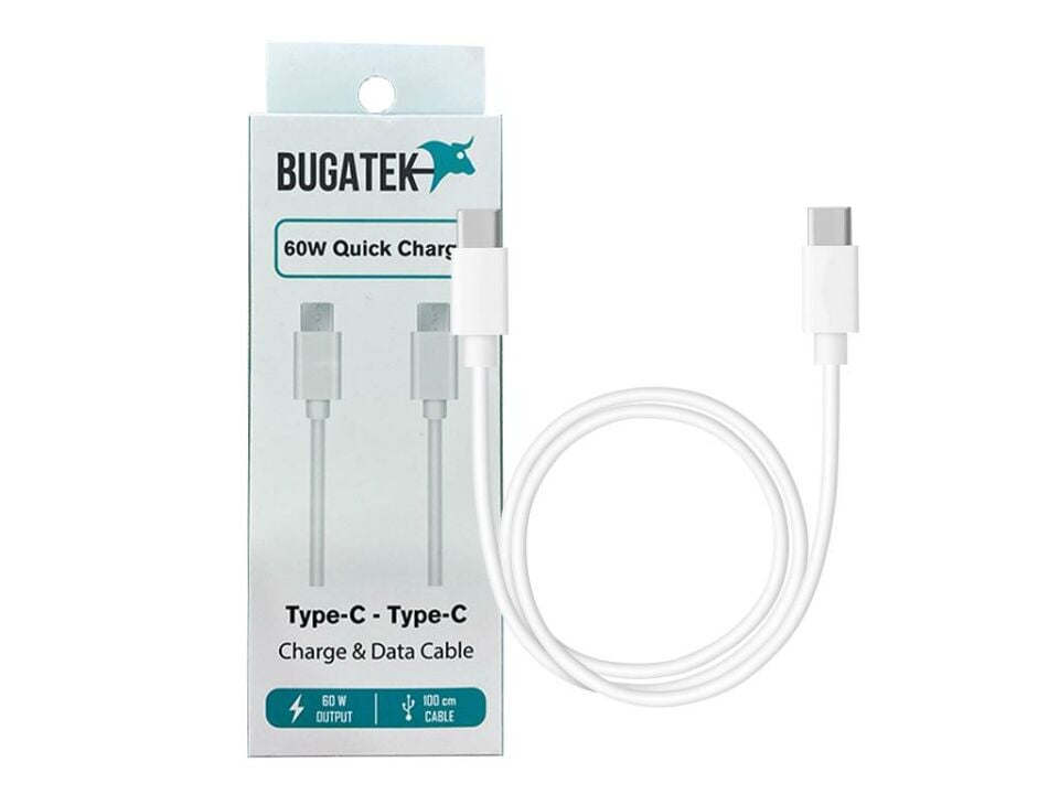 Bugatek Type-C to Type-C 100 cm Charge Data Cable