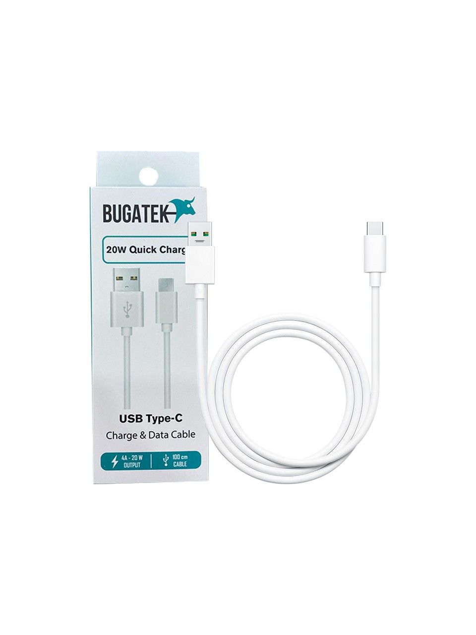 Bugatek Usb to Type-C 100 cm Charge Data Cable