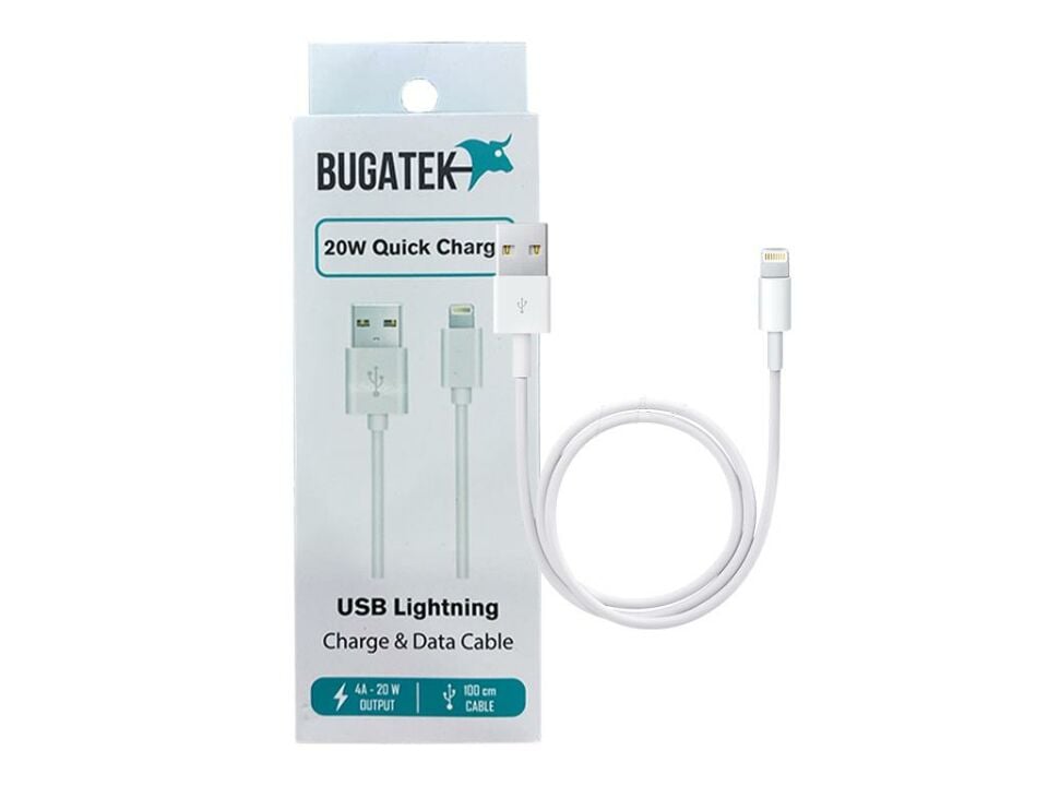 Bugatek Usb to Lightning 100 cm Charge Data Cable