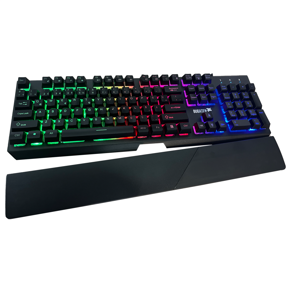 Bugatek BGGMNG Mekanik Hisli Rainbow Metal Gaming Klavye