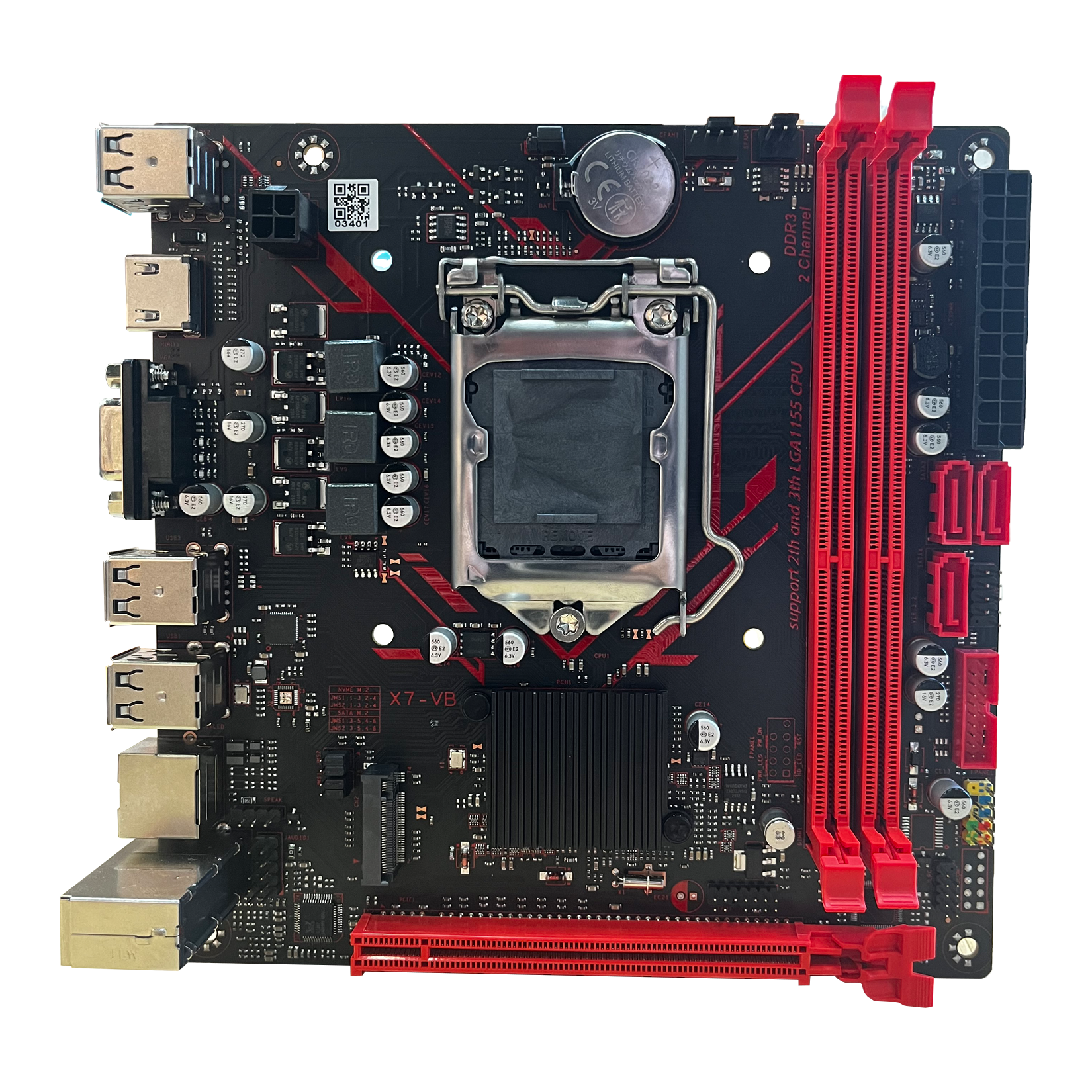 Bugatek H61 2xDDR3 M.2 HDMI 2-3.nesil LGA1155 Soket Anakart