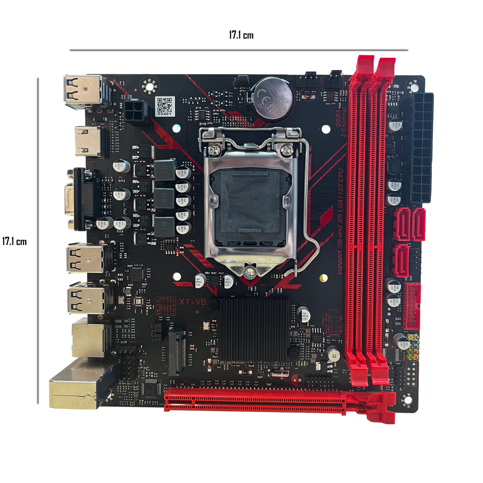 Bugatek H61 2xDDR3 M.2 HDMI 2-3.nesil LGA1155 Soket Anakart