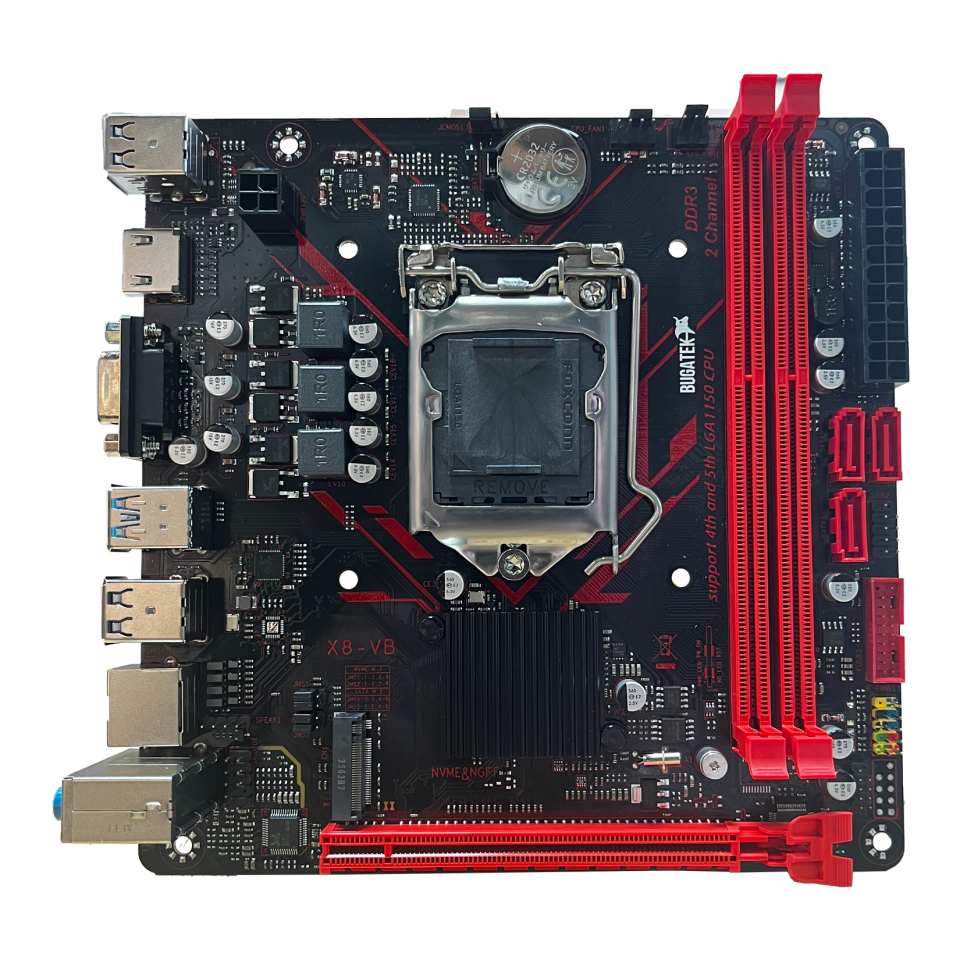 Bugatek H81 2xDDR3 M.2 HDMI 4.nesil LGA1150 Soket Anakart