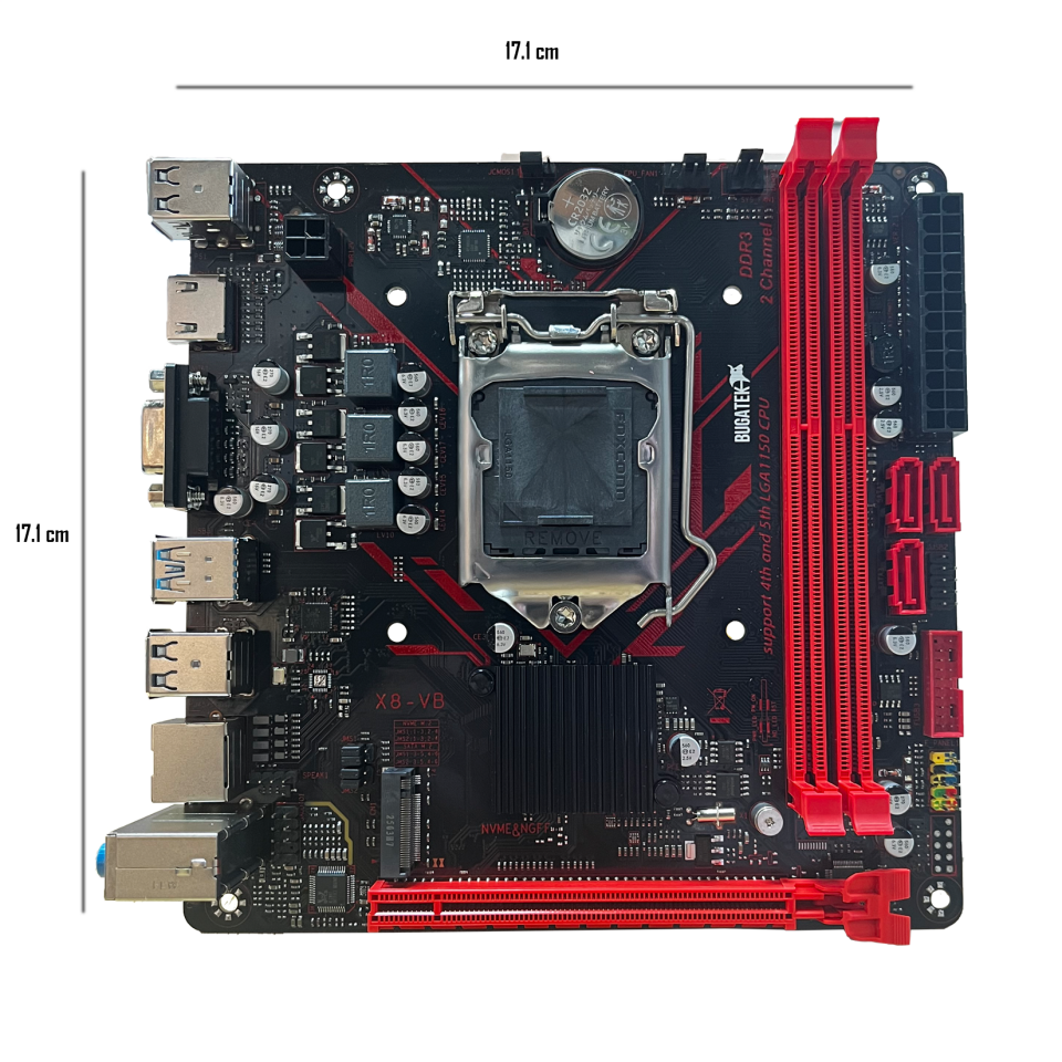 Bugatek H81 2xDDR3 M.2 HDMI 4.nesil LGA1150 Soket Anakart