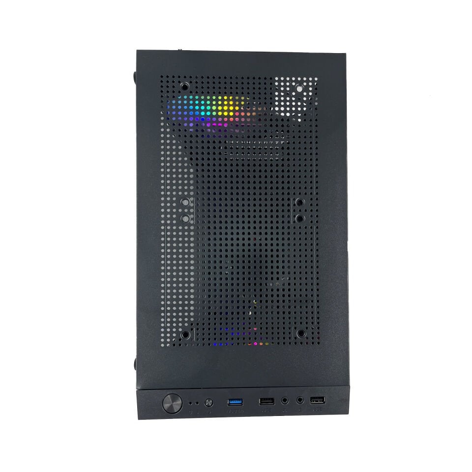 Bugatek ALÇURA 4x12cm Rainbow Mid Tower Mesh Tempered Cam Gaming Bilgisayar Kasası