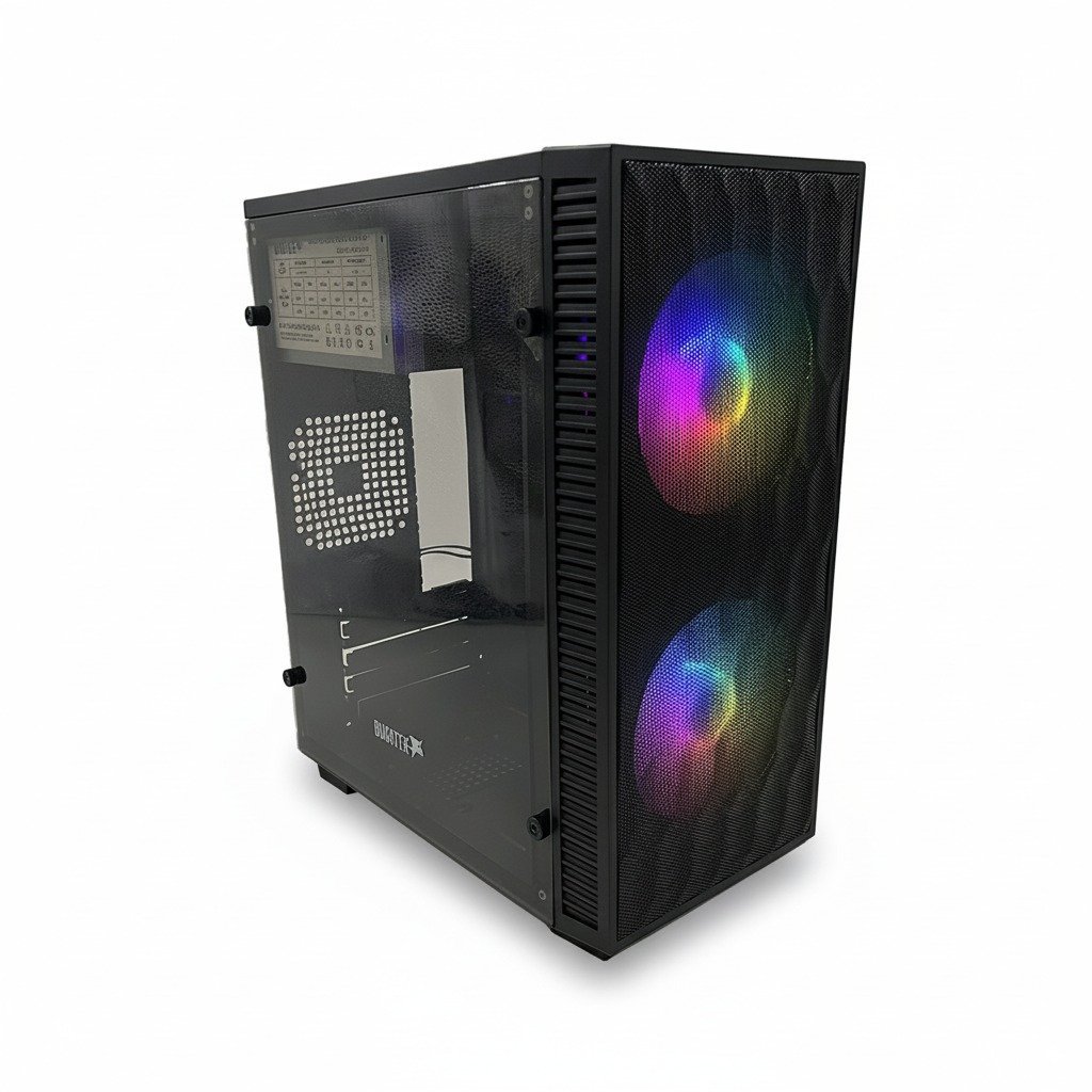 Bugatek BG2FNGM0 ÇİFT FANLI USB 3.0 Micro-ATX RGB Bilgisayar Kasası