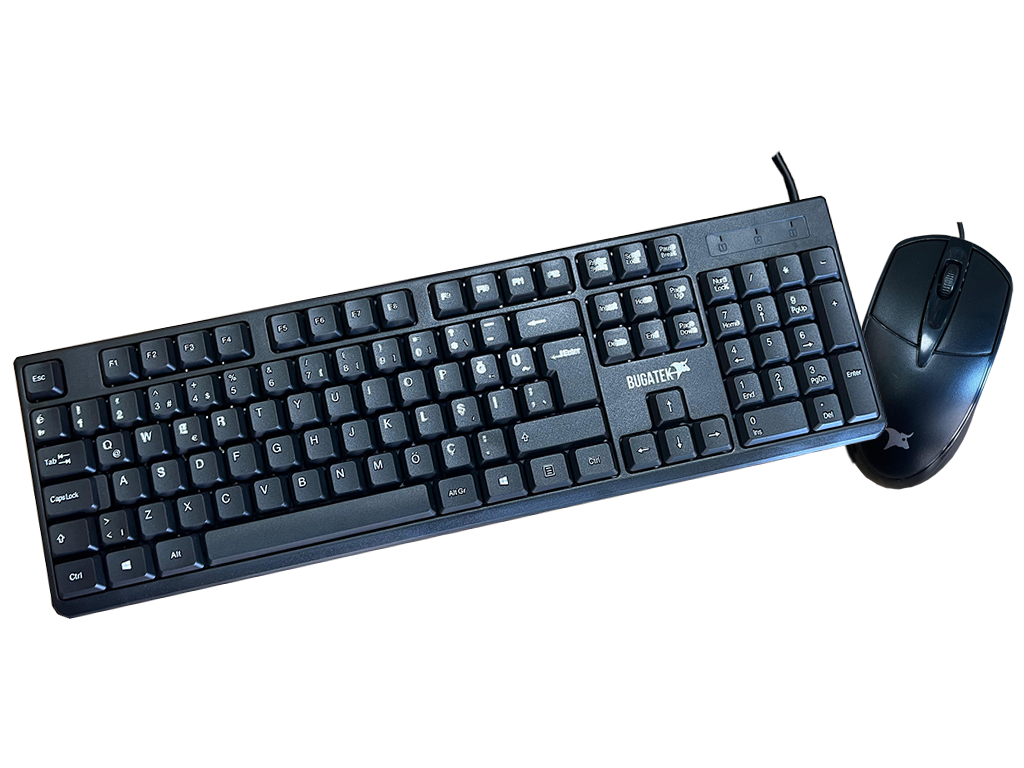 Bugatek BGROFS Kablolu Standart Klavye + Mouse Q Set