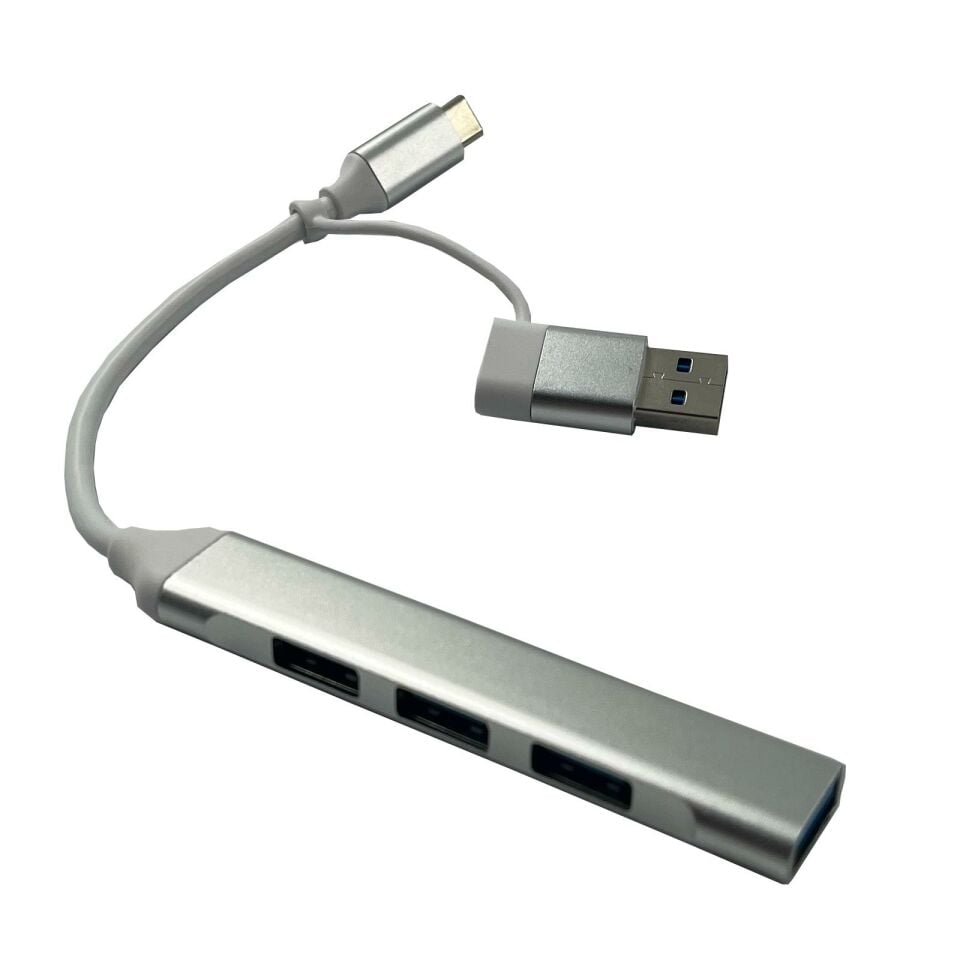 BUGATEK BG1X4HUB TYPE-C / USB GİRİŞİLİ 4 PORT 3.0 HUB