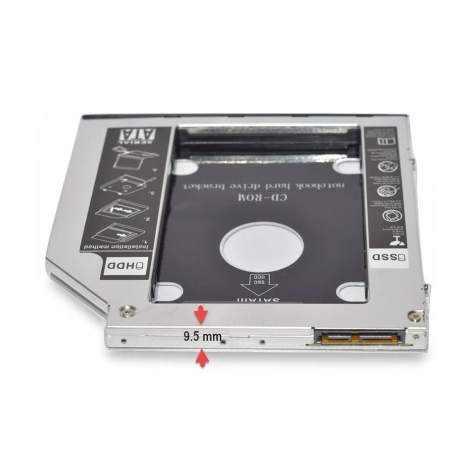 Bugatek BGKZK9-5 Sata 9.5 Mm Ssd Hard Disk Kutusu Kızak