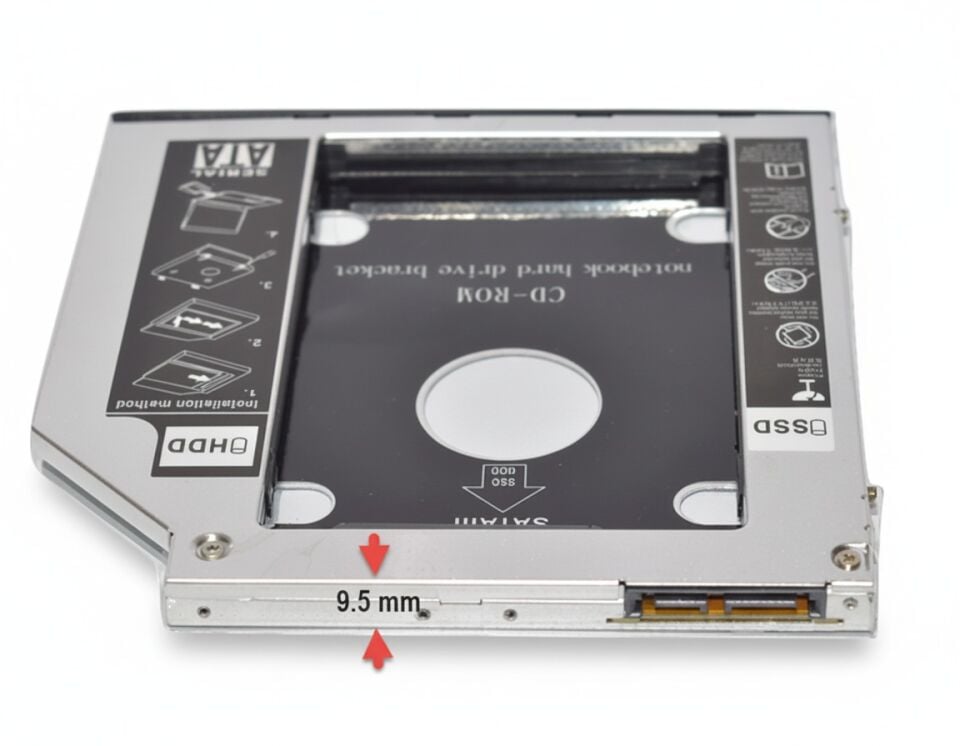 Bugatek BGKZK9-5 Sata 9.5 Mm Ssd Hard Disk Kutusu Kızak