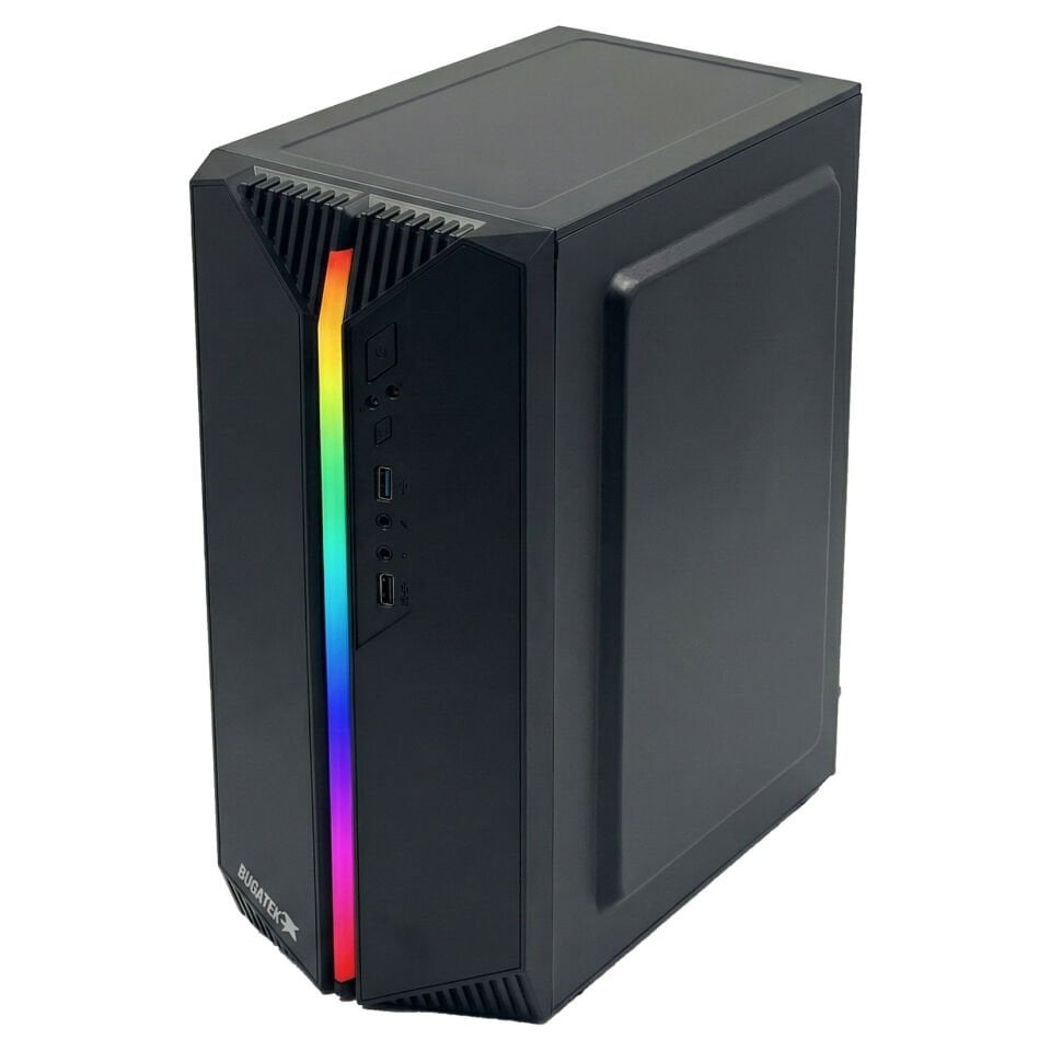 Bugatek BGYRGB USB 3.0 Micro-ATX RGB Temperli Cam Bilgisayar Kasası