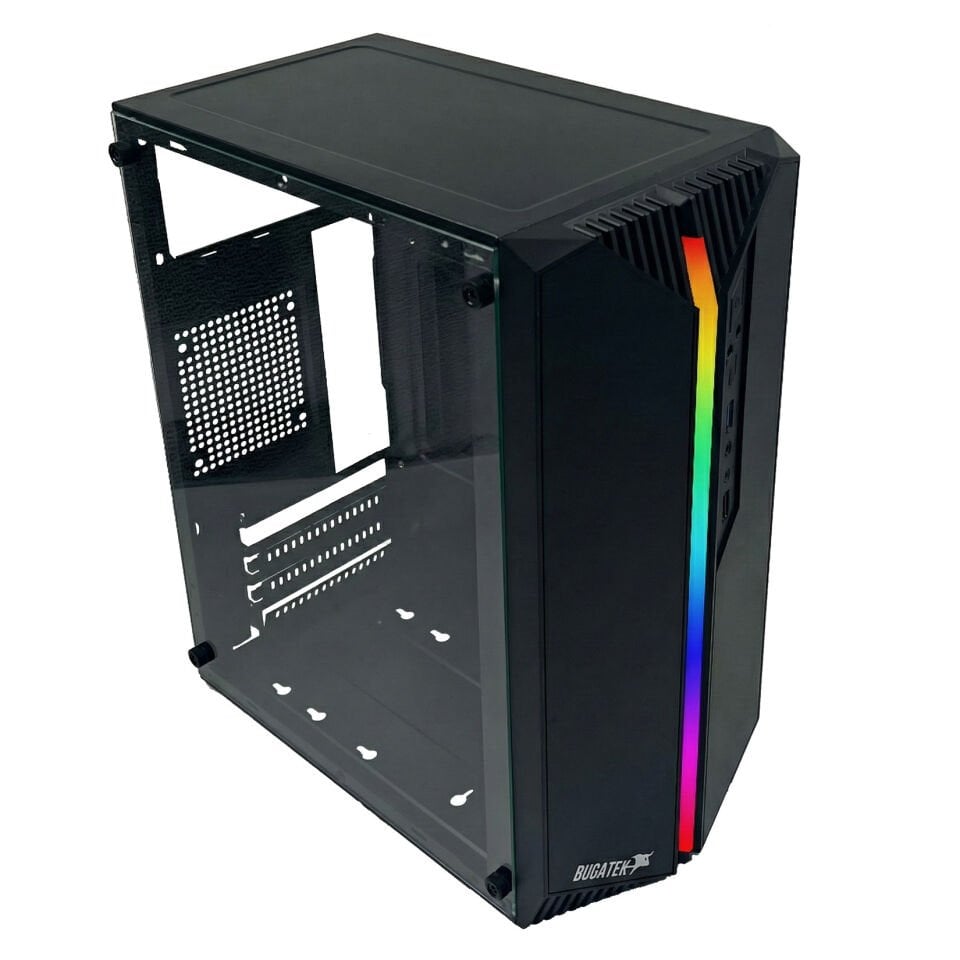 Bugatek BGYRGB USB 3.0 Micro-ATX RGB Temperli Cam Bilgisayar Kasası