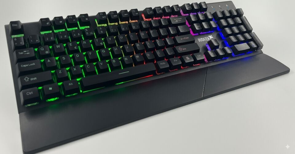 Bugatek BGGMNG Mekanik Hisli Rainbow Metal Gaming Klavye - SUNGUR-B7 Klavye Mouse Set