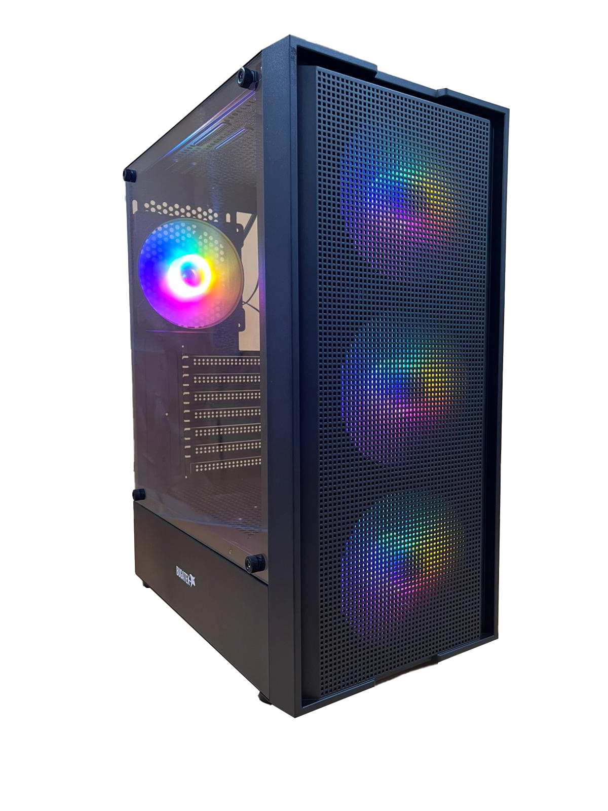 Bugatek Adagan 4x12cm 400W RAINBOW Mid Tower Tempered Cam Gaming Bilgisayar Kasası