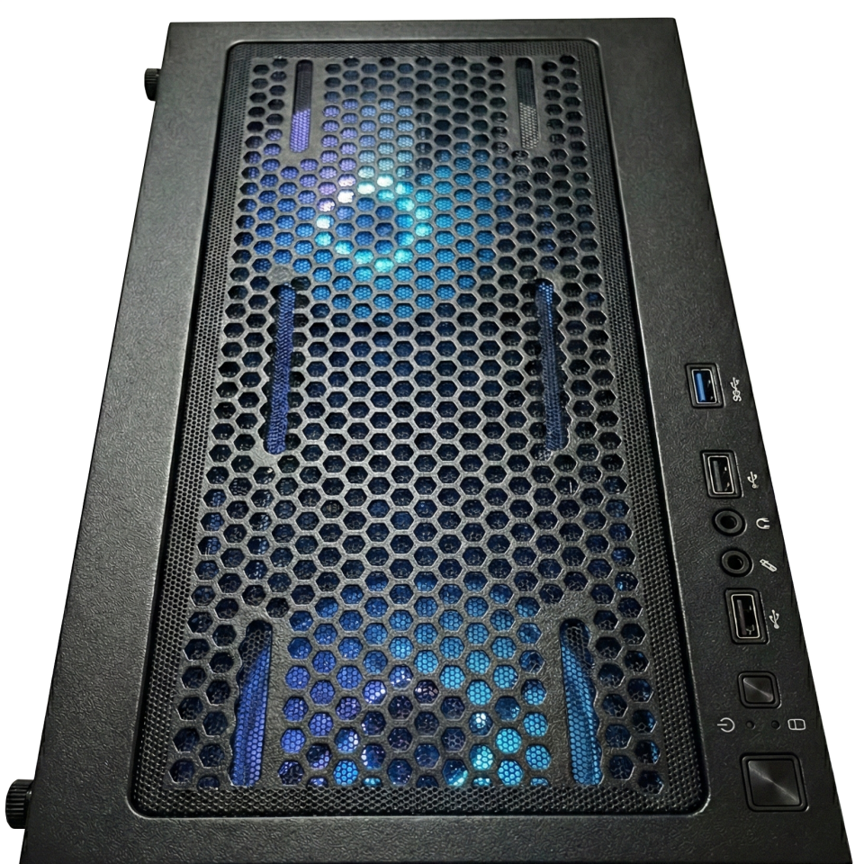 Bugatek Adagan 4x12cm RGB Değişen fan Mid Tower Tempered Cam Gaming Bilgisayar Kasası