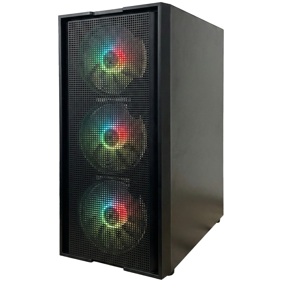 Bugatek Adagan 4x12cm RGB Değişen fan Mid Tower Tempered Cam Gaming Bilgisayar Kasası