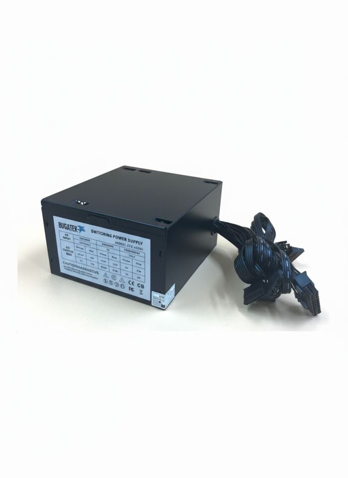 Bugatek BGPWR 400 W 12cm ATX  3 adet SATA 8+8 Pin Power Supply