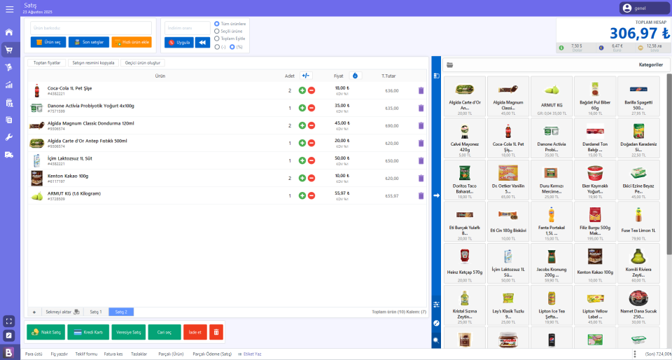 Batu Yazılım Barkodlu Satış Sistemi Market Mağaza Manav Hızlı Satış, Stok Takip, Cari Sistemi (V2 - Yıllık Lisans)