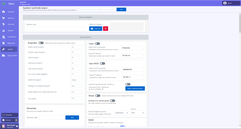 Batu Yazılım Barkodlu Satış Sistemi Market Mağaza Manav Hızlı Satış, Stok Takip, Cari Sistemi (V1 - Süresiz Lisans)