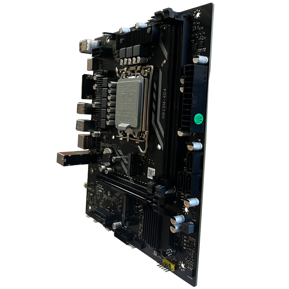 BUGATEK H610M SOKET 1700 DDR4 3200MHZ HDMI VGA M.2 USB3.2 1x 1G LAN mATX Anakart