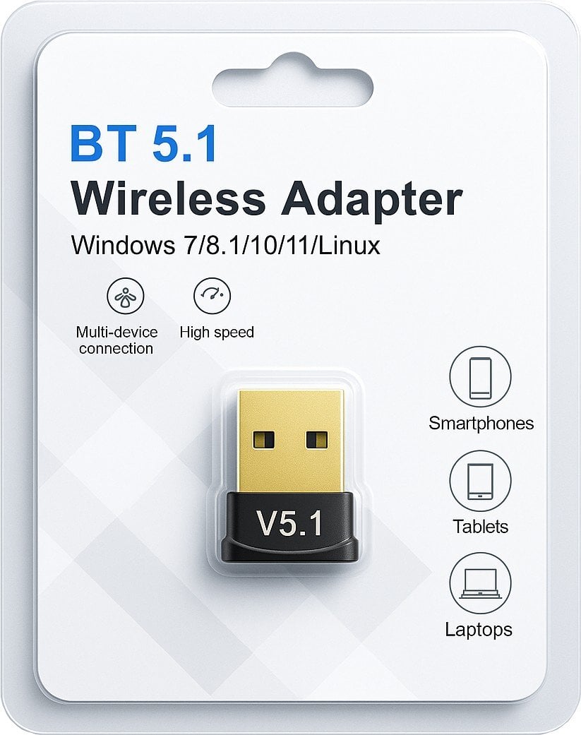 Bugatek Bluetooth Adaptör Dongle Mini USB Alıcı Verici 5.1 V