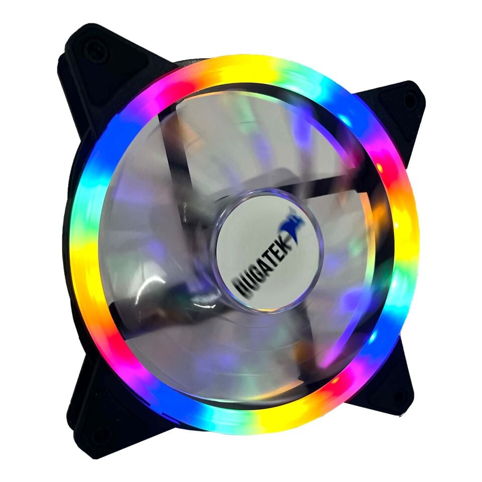 Bugatek Rainbow Pc Soğutma Fanı 12 V Rgb 4 Pinli 12 cm Sessiz Kasa Fan