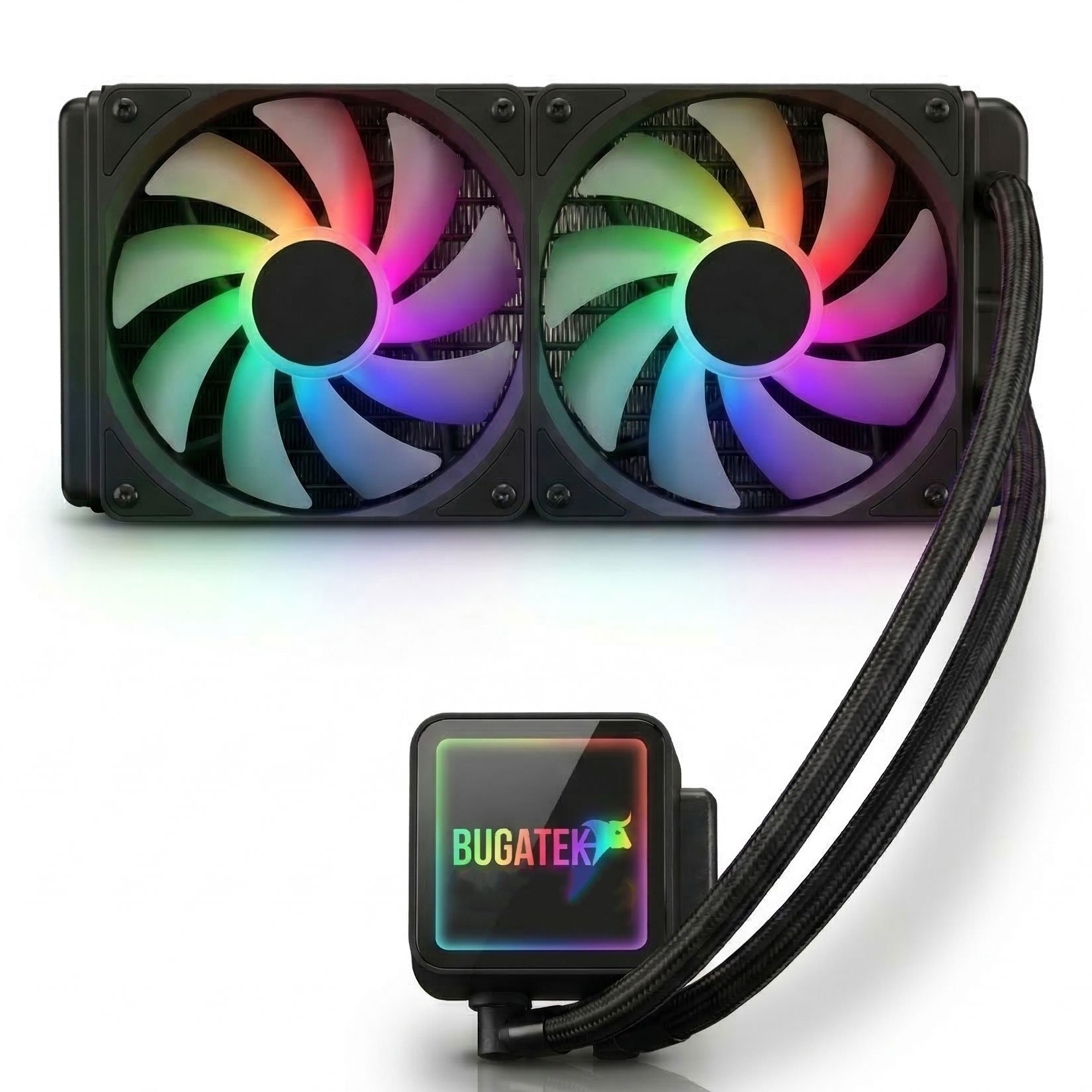 Bugatek Liquid 240 mm ARGB Siyah İşlemci Sıvı Soğutucu AM5 AM4 LGA1700 LGA1200
