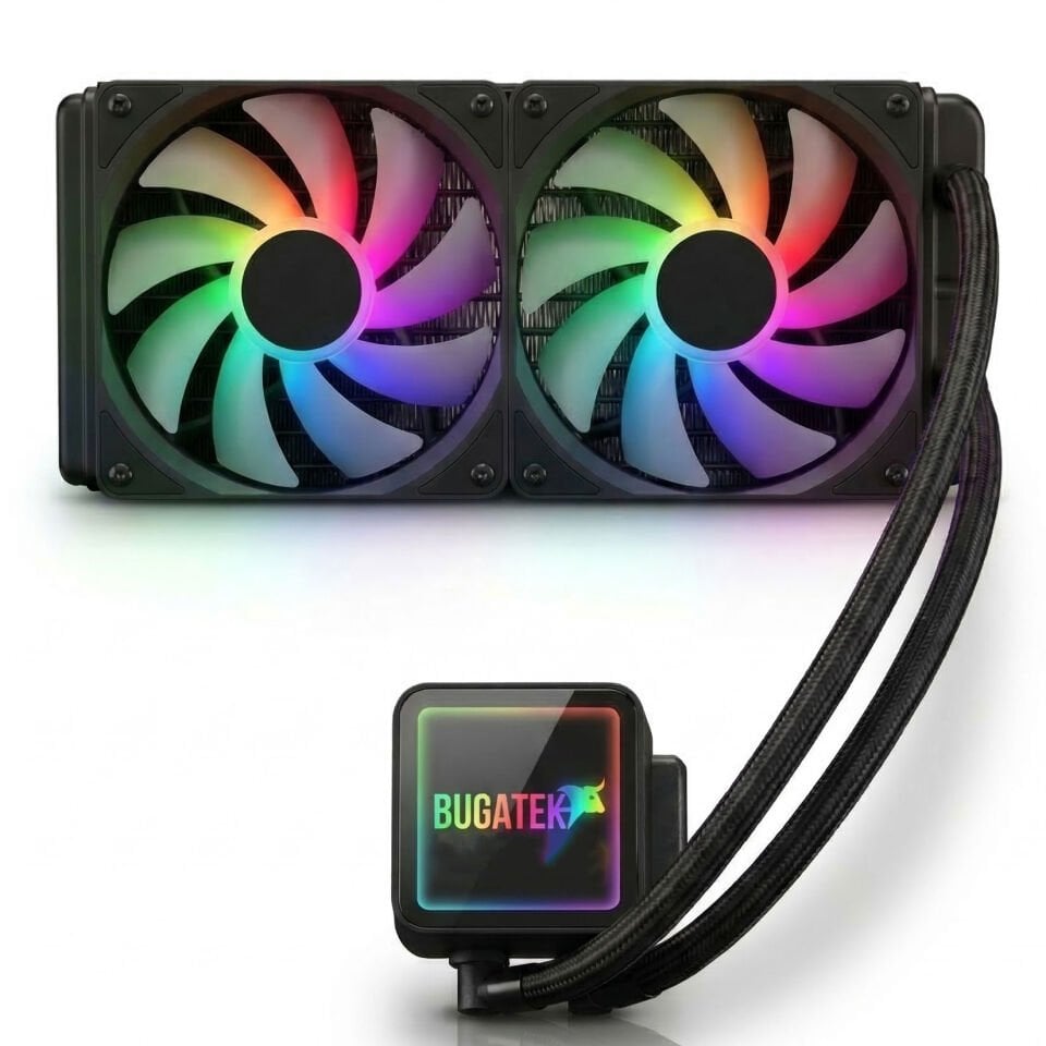 Bugatek Liquid 240 ARGB Siyah İşlemci Sıvı Soğutucu AM5 AM4 LGA1700 LGA1200