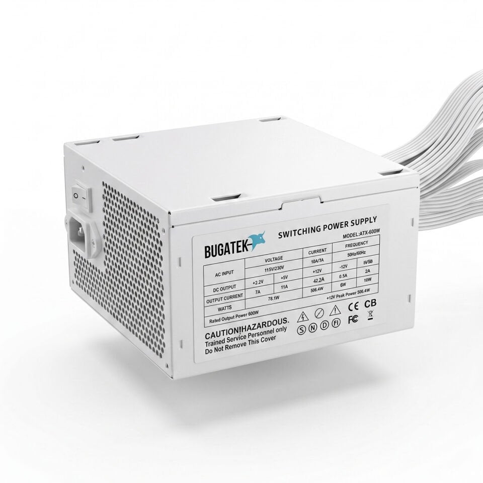 Bugatek BGPWR 600W Beyaz Power Supply